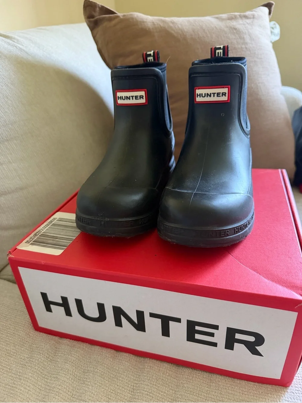 Hunter Kids Black Chelsea Waterproof Rain Boots